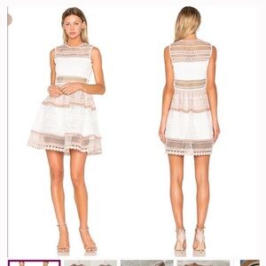 Elegant White and Cream Lace Dress